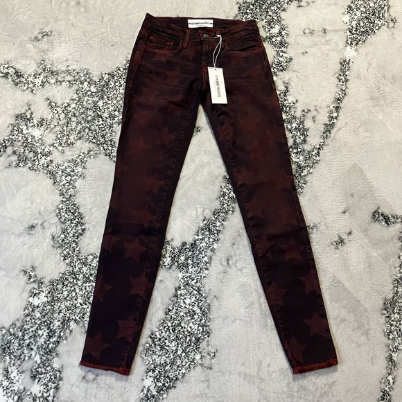 Etienne Marcel Denim - Étienne Marcel Roos Skinny Jeans‎ Womens Sz 24 With Red Star Graphic Print
